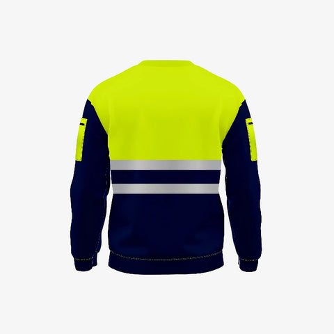Hi Viz Crew Neck Safety Sweatshirt – Orange & Green