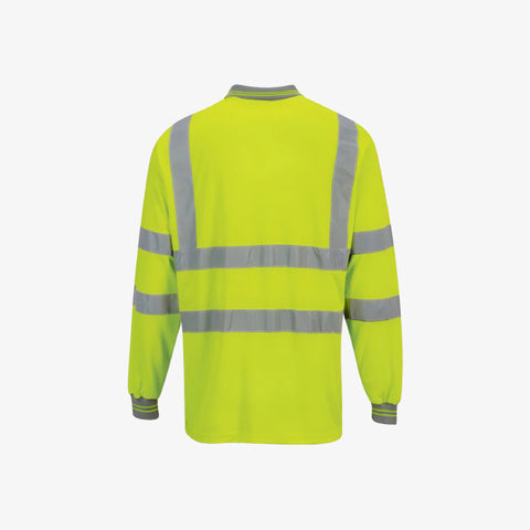 Hi Viz Long Sleeve Polo Mens Shirts – Yellow