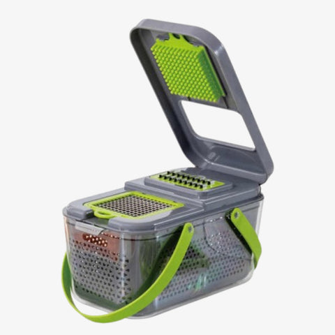 Hot Selling Multifunctional Food Chopper Fruit Salad Vegetable Tools Manual-vegetable-chopper With Drain Basket