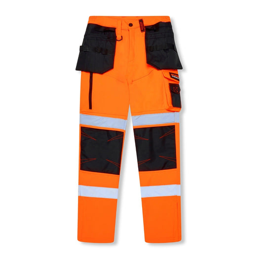 Men's Hi vis Waterproof Softshell Workwear Trouser