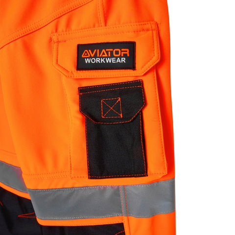Men's Hi vis Waterproof Softshell Workwear Trouser