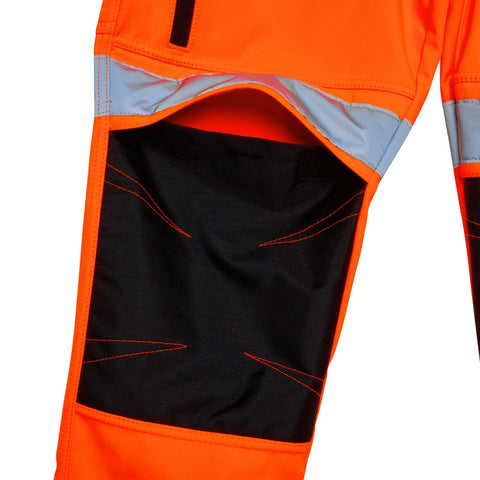 Men's Hi vis Waterproof Softshell Workwear Trouser