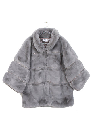 Ultra Soft Faux Fur Jacket With Diamante Detail