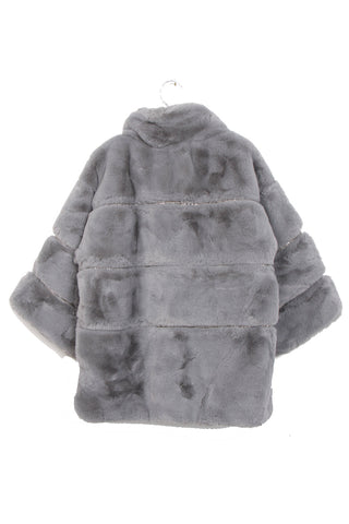 Ultra Soft Faux Fur Jacket With Diamante Detail