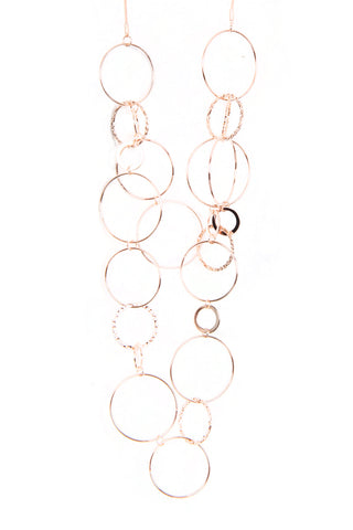 Lagenlook Link Circle Long Necklace