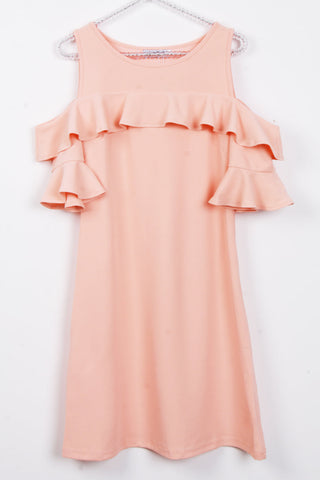 Cold Shoulder Frill Dress