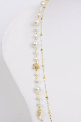 Pearls and Roses Necklace