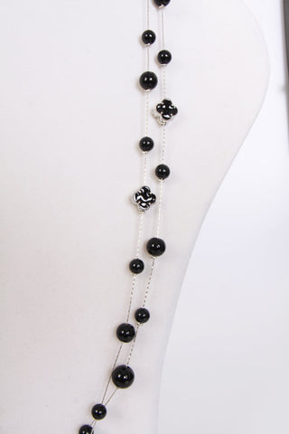 Black Necklace with Beads and Star