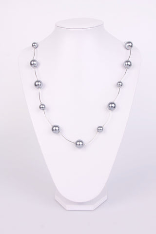 Urban Mist Necklace Metal  & Color Sphere in a Link
