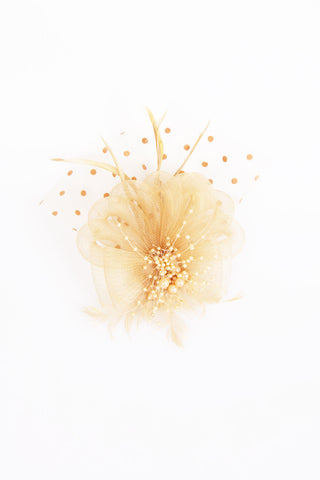Flower Feather Mesh Fascinator