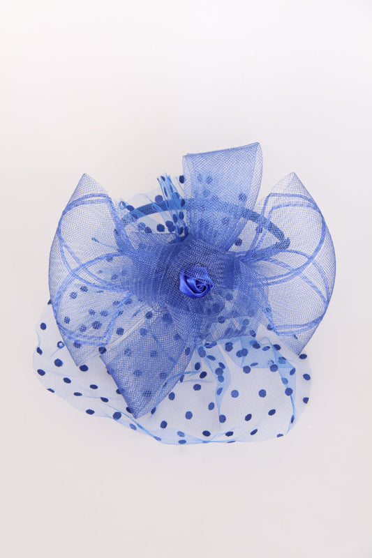 Bow & Rose Flower Mesh Fascinator with Headband