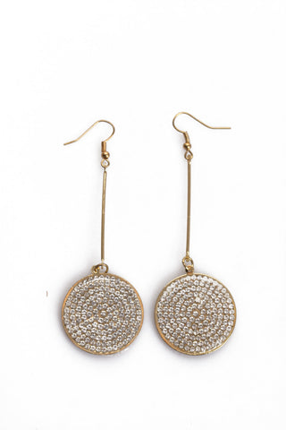 Round Shape Diamante Earrings