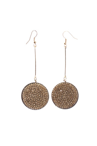 Round Shape Diamante Earrings