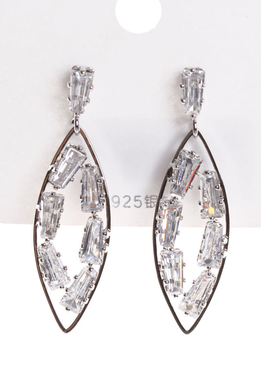 Oval Cubic Zirconia Earrings