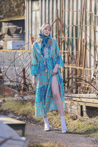 Multi Print Bohemian Maxi Style Dress