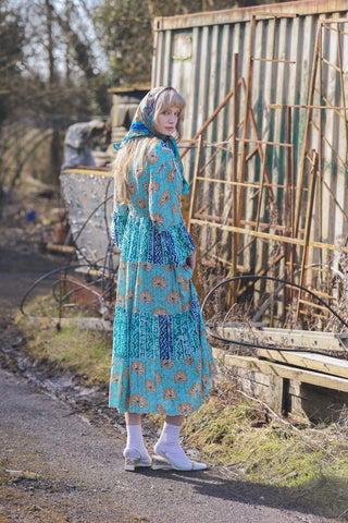 Multi Print Bohemian Maxi Style Dress
