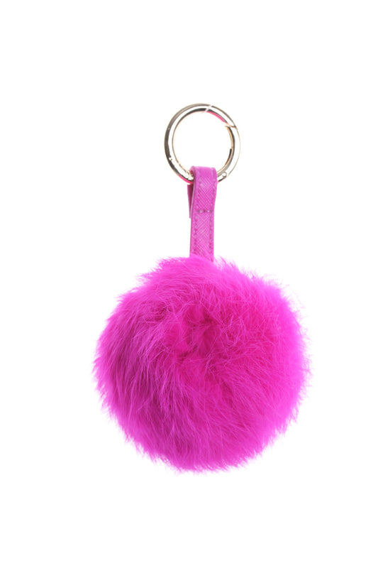 Fur Pom Pom Bag Charm Keyring
