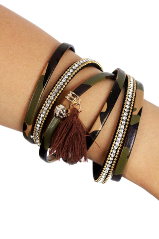 MultiWear Diamante Camouflange Magnetic Choker Necklace Bracelet