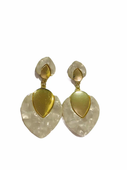 Reverse Teardrop Resin look Earrings