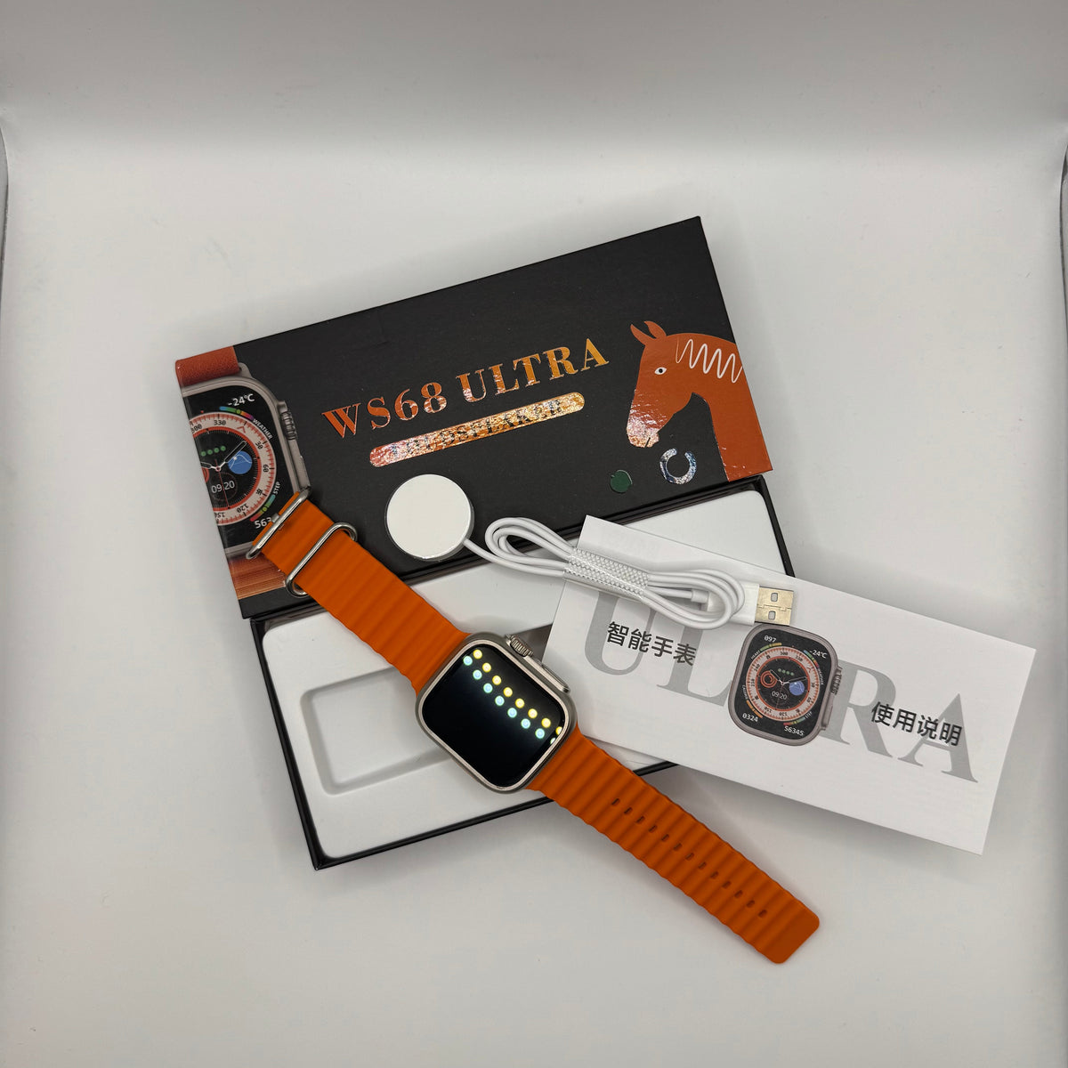 WS68 Ultra Orange Smartwatch