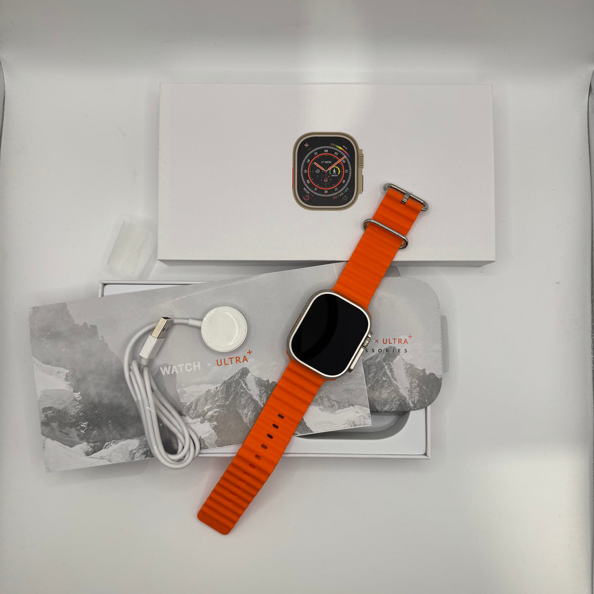 Orange Band Ultra Metallic Smartwatch