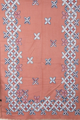 Geometric Floral Print Cashmere Feel Wooly Scarf