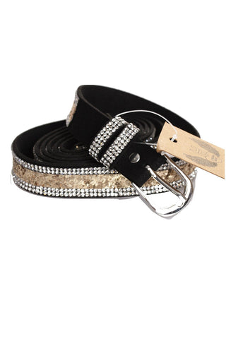 Thick Diamante Glitter Buckle Belt
