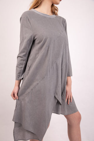 Distressed Look Front Slit Jumper dress