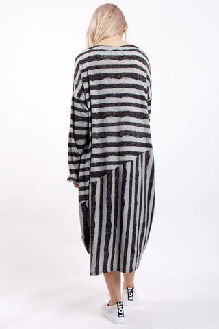 Oversized Stripe lines Style Classic Dress