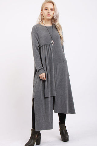 Long Jumper Ruffle Detail Dress For Women