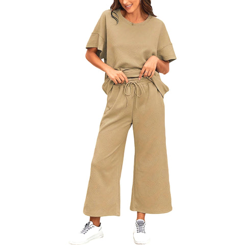 Jacquard Co-ord Set with Adjustable Waist