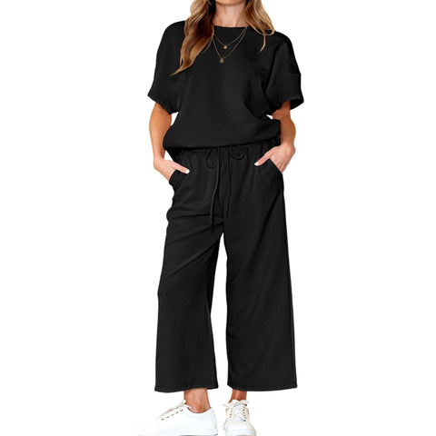 Jacquard Co-ord Set with Adjustable Waist