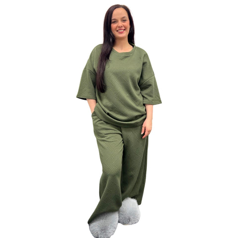 Jacquard Co-ord Set with Adjustable Waist