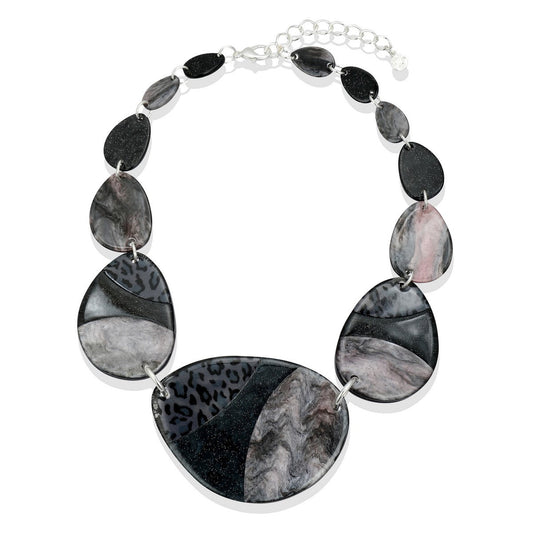 Monochrome Leopard Print Necklace