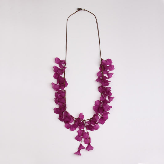 Tiny Dangling Petals  Long Necklace