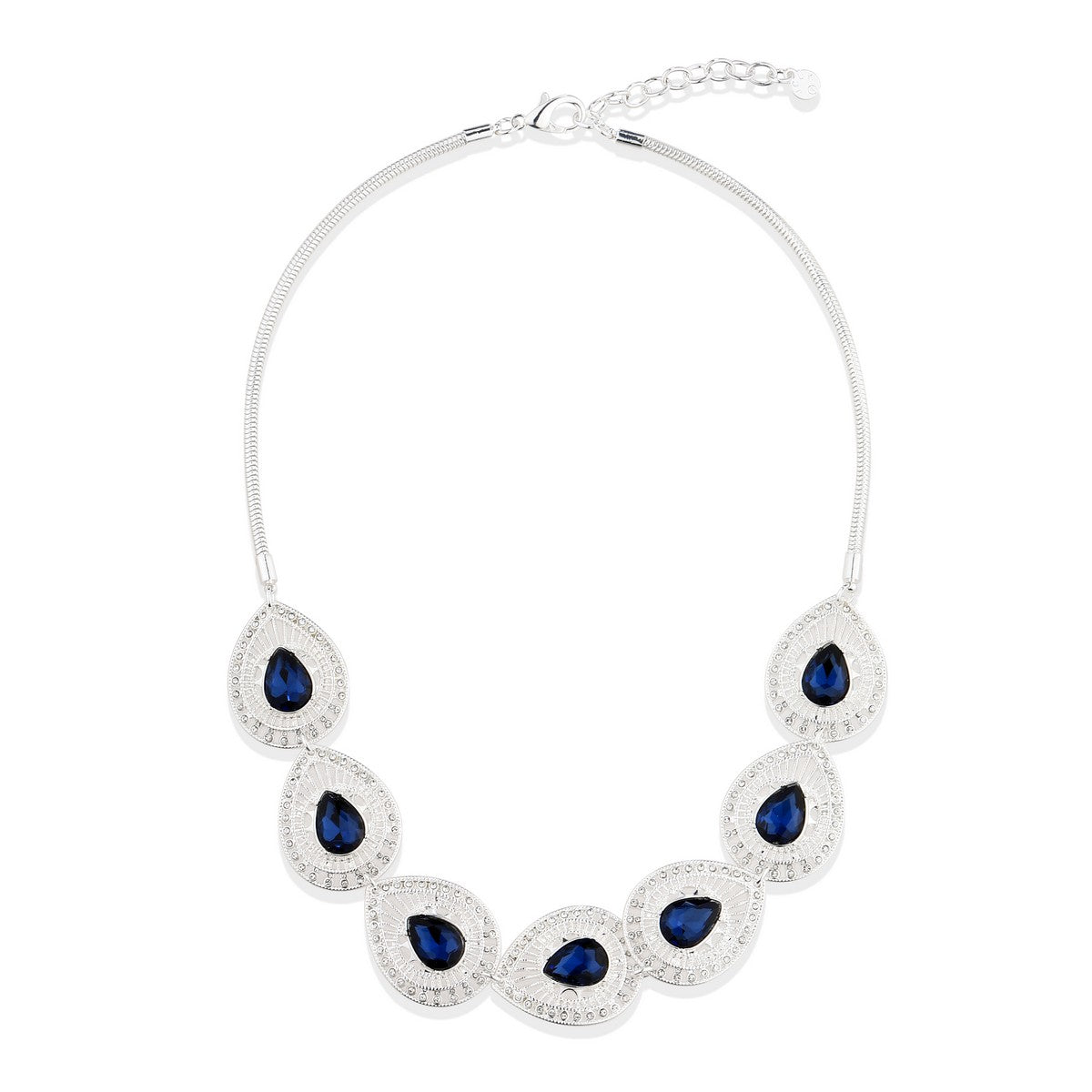 Silver Leaf Drop Necklace