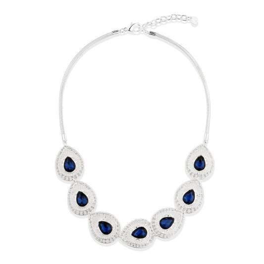 Silver Leaf Drop Necklace