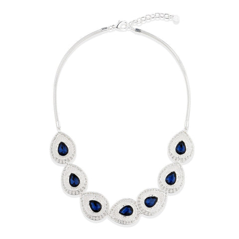 Silver Leaf Drop Necklace