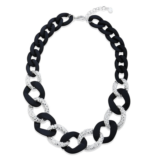 Black Floral Elegance Necklace