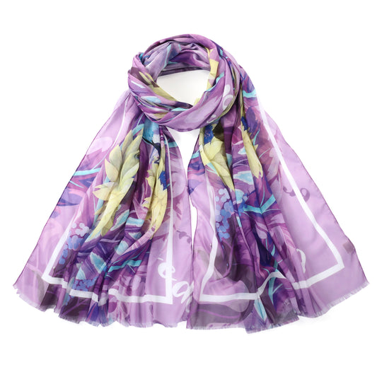 Parrot Print Scarf - Purple