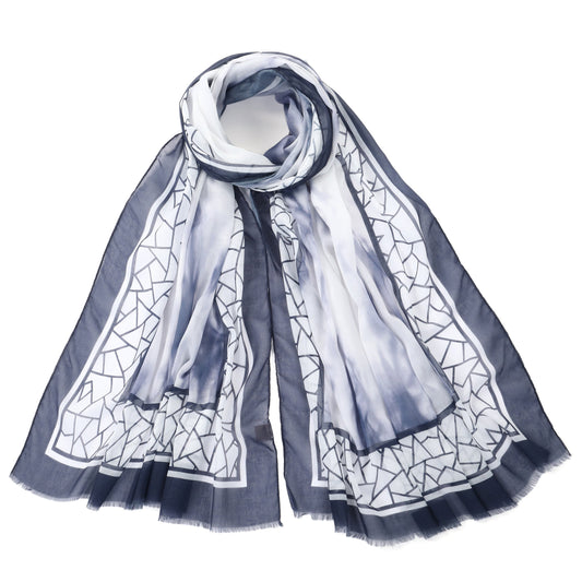 Black Vibrant Watercolour Design Scarf