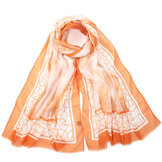 Orange Vibrant Watercolour Design Scarf