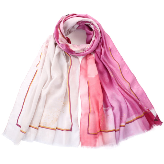 Pink Tie-Dye Scarf