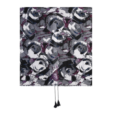 Abstract Black Patterned Soft Feel Kimono