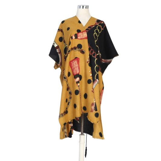 Yellow and Black Patterned Soft Feel Kimono