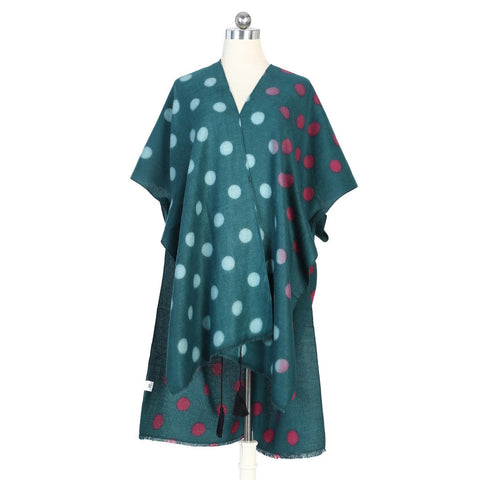 Green and Pink Polka Dots Kimono
