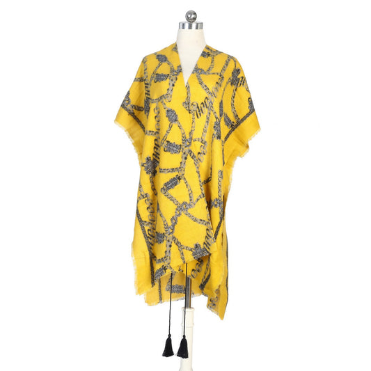 Yellow Printed Soft Touch Kimono