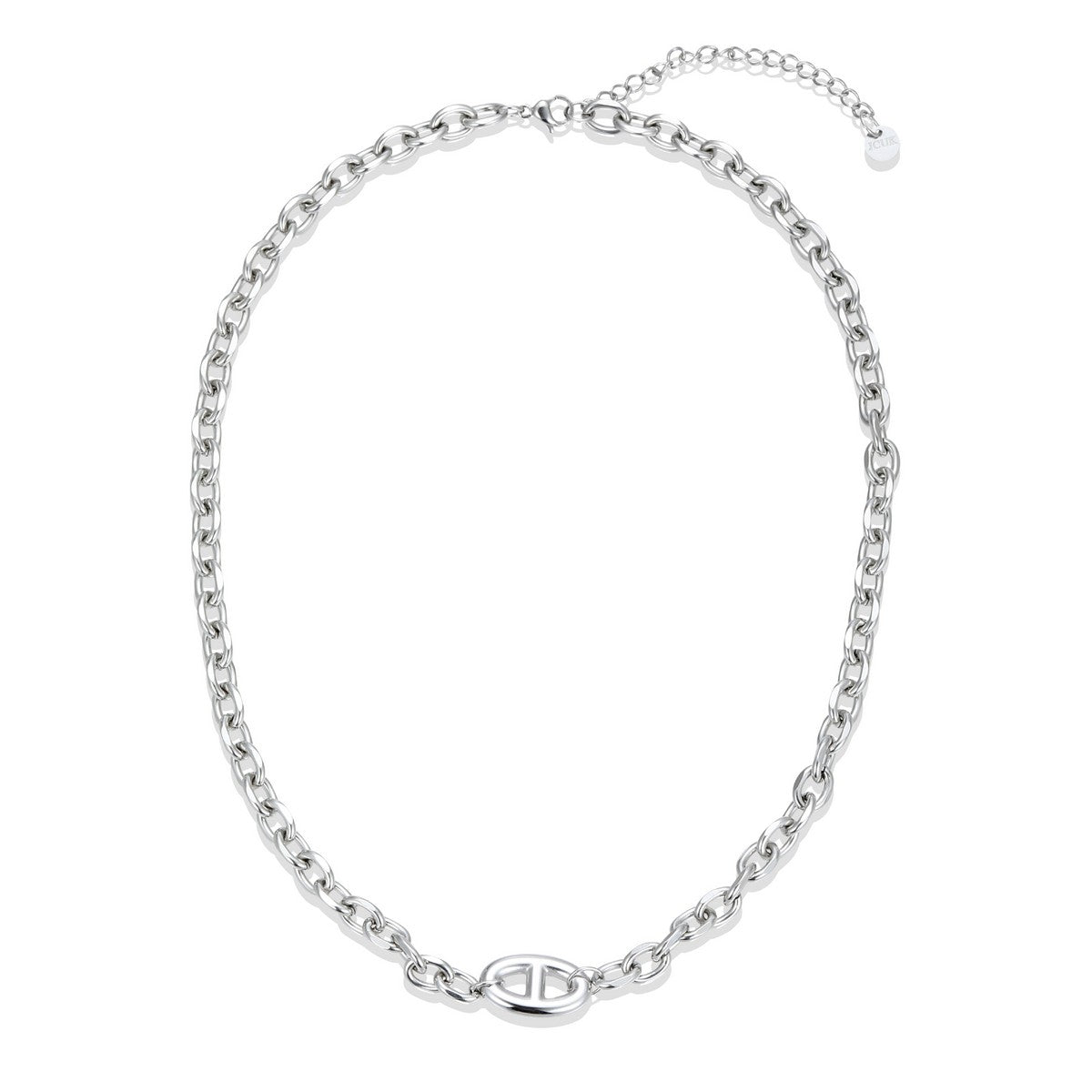 Silver Stainless Steel Chain Link Necklace