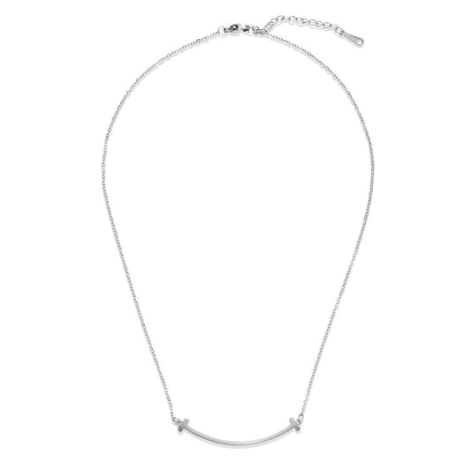 Silver Necklace with Rounded Bar Detail