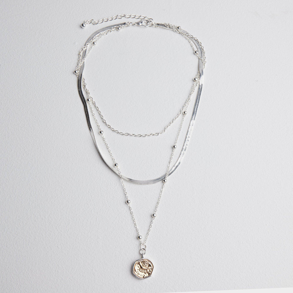 Silver Crystal Pendant Necklace